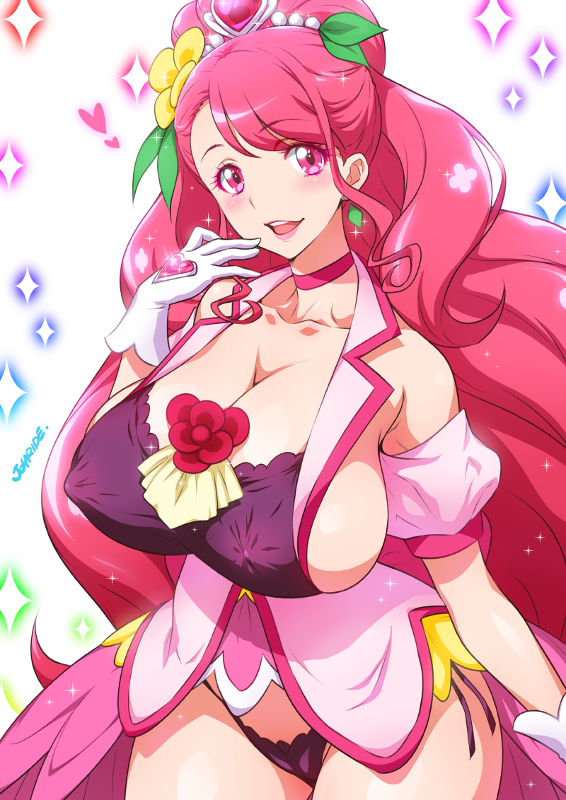 hanadera nodoka and cure grace (precure and 1 more) drawn by joy_ride