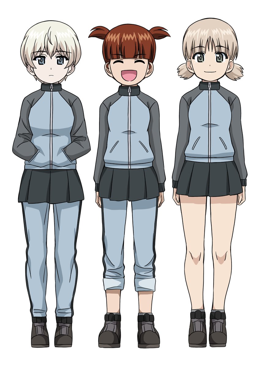aki, mikko, and youko (girls und panzer) drawn by 9s0ykoyama117