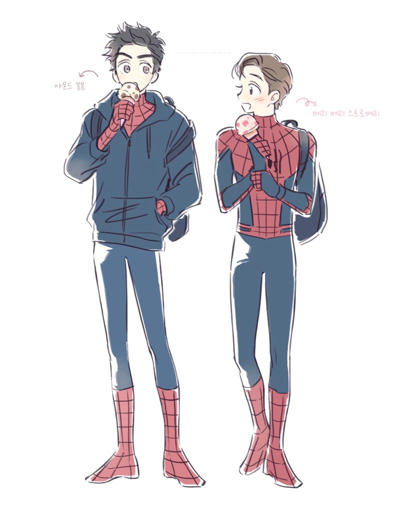 spider-man and peter parker (marvel and 1 more) drawn by skdlfjgrp