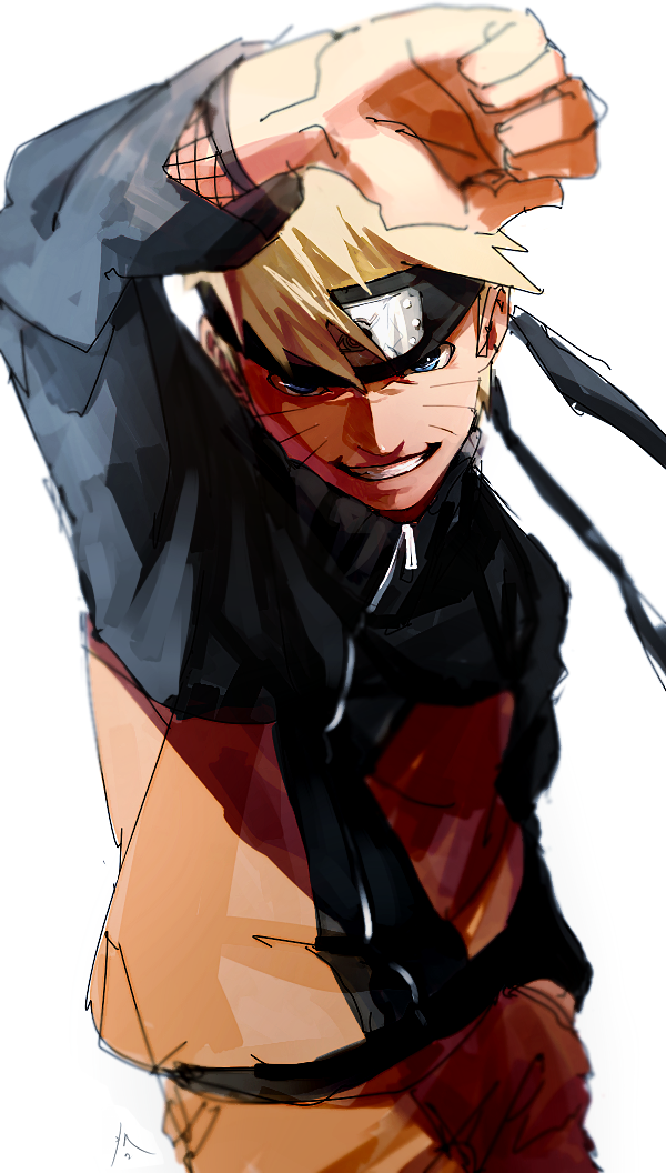 uzumaki naruto (naruto and 1 more) drawn by zifletts