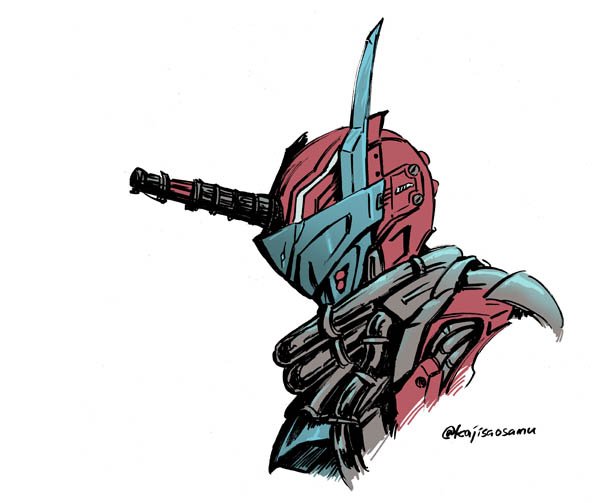 evolto and blood stalk (kamen rider and 1 more) drawn by kajisa_osamu