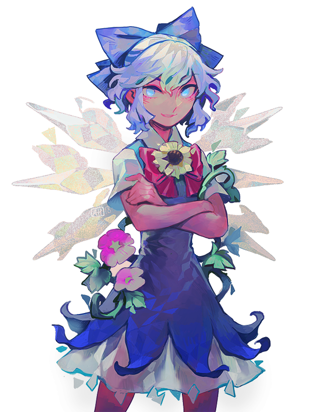 cirno and tanned cirno (touhou and 1 more) drawn by arlmuffin