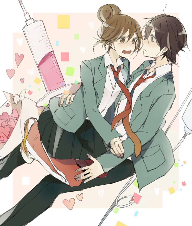 enomoto natsuki and mochizuki souta (vocaloid and 2 more) drawn by yukimori_nene