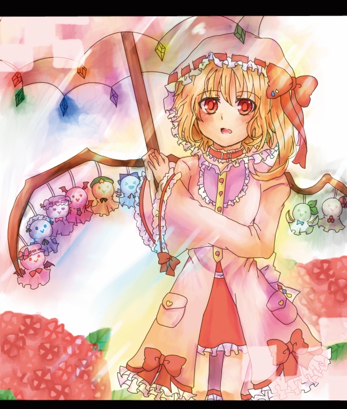 remilia scarlet, flandre scarlet, izayoi sakuya, cirno, patchouli knowledge, and 4 more (touhou) drawn by msan3284