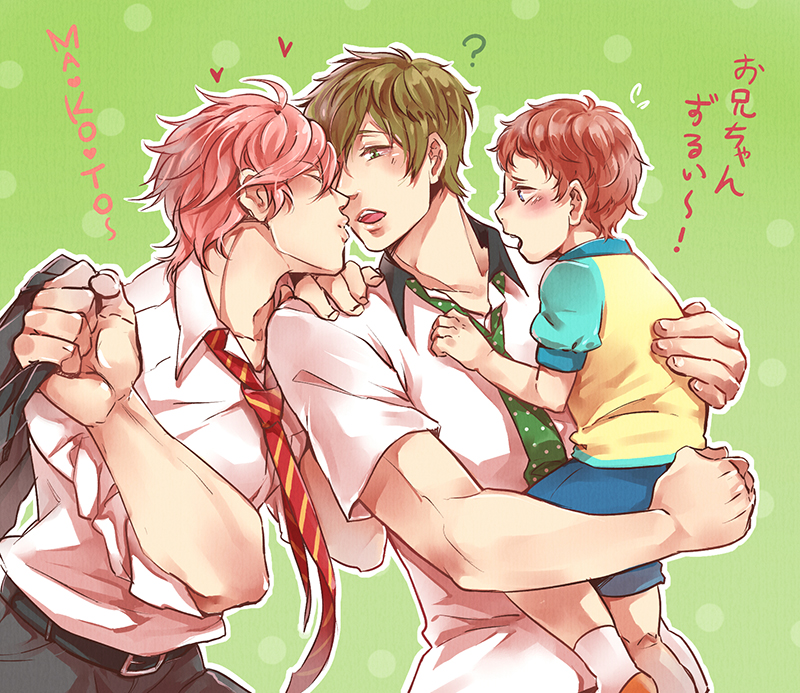 tachibana makoto, shigino kisumi, and shigino hayato (free!) drawn by smalltin921