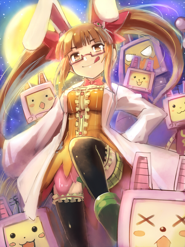 ikebukuro akiha and usa-chan robot (idolmaster and 1 more) drawn by edobox