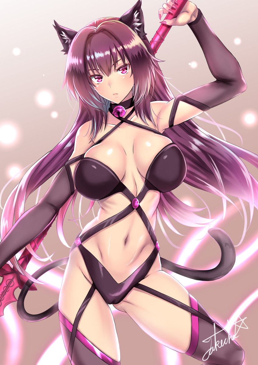 scathach (fate and 1 more) drawn by takecha