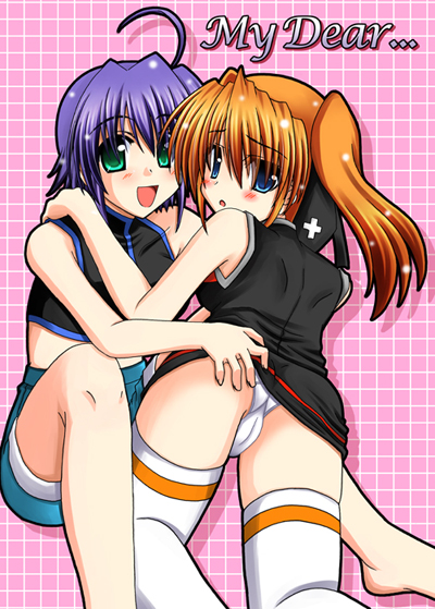 subaru nakajima and teana lanster (lyrical nanoha and 1 more) drawn by lask