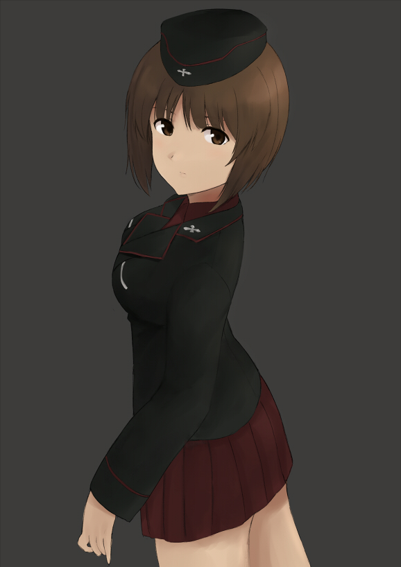 nishizumi miho (girls und panzer) drawn by fuyube_gin_(huyube)