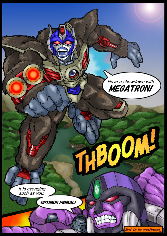 megatron and optimus primal (transformers and 2 more) drawn by kamizono_(spookyhouse)