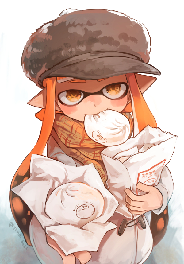 inkling player character and inkling girl (splatoon and 1 more) drawn by tona_bnkz