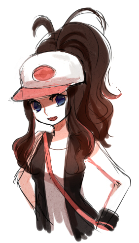 hilda (pokemon and 1 more) drawn by tsumaka