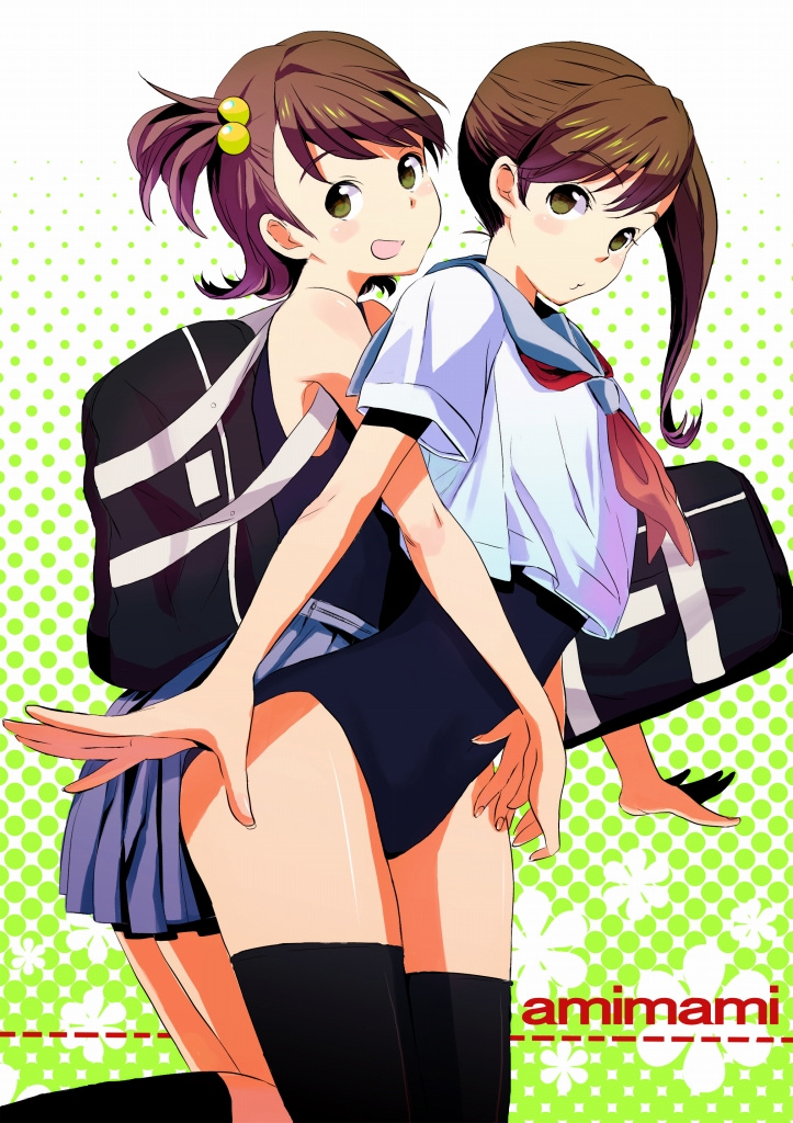 futami mami and futami ami (idolmaster and 1 more) drawn by akai_ginkou