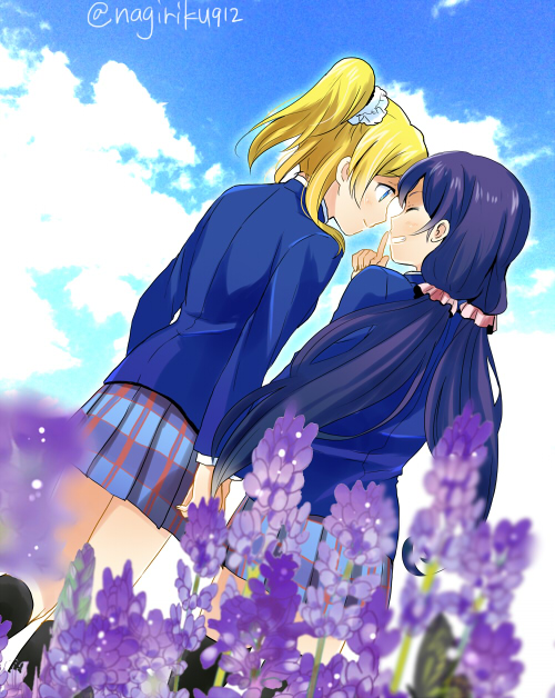 tojo nozomi and ayase eli (love live! and 1 more) drawn by nagiriku912