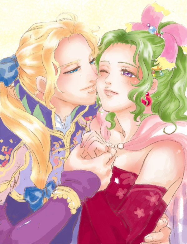 terra branford and edgar roni figaro (final fantasy and 1 more) drawn by merahando