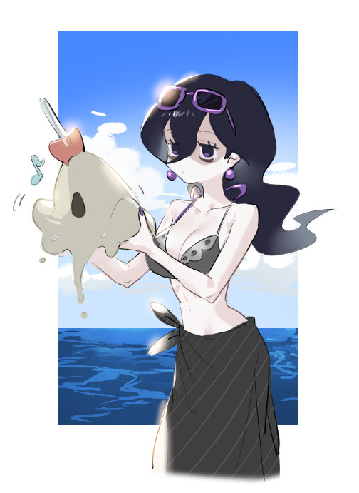 hex maniac and sandygast (pokemon and 1 more) drawn by raine_(acke2445)