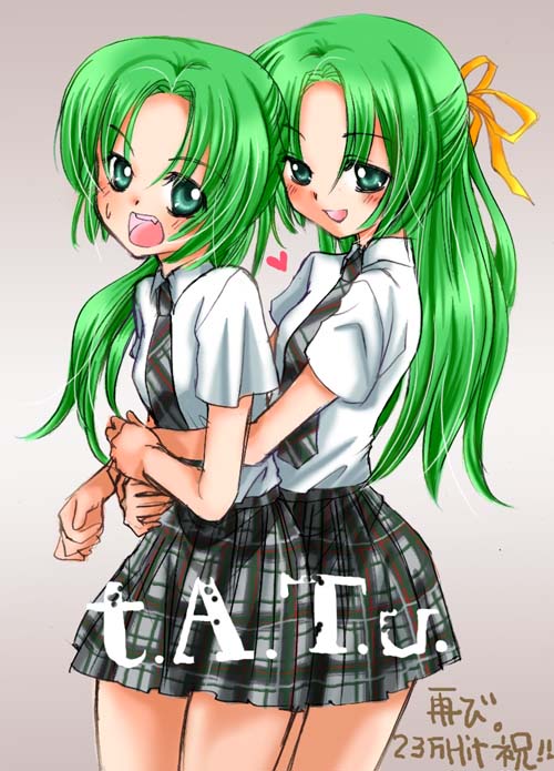 sonozaki mion and sonozaki shion (higurashi no naku koro ni and 1 more)