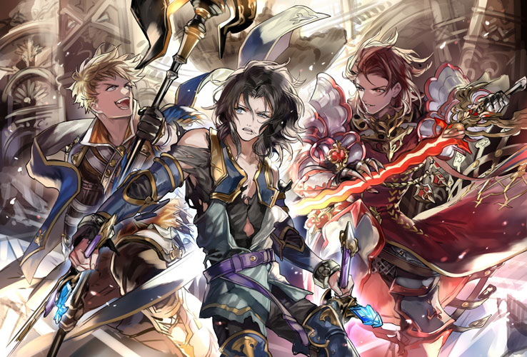 vane, percival, and lancelot (granblue fantasy) drawn by itefu
