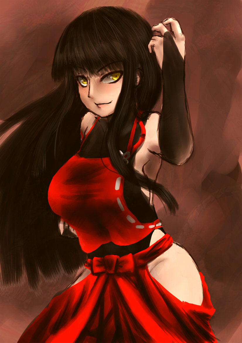 sendai hakurei no miko (original and 2 more) drawn by hashimoto_kiriya
