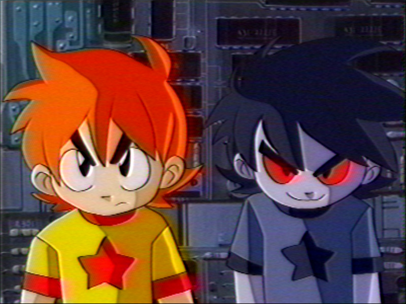 scott pilgrim and nega scott (sonic and 2 more) drawn by reimidy