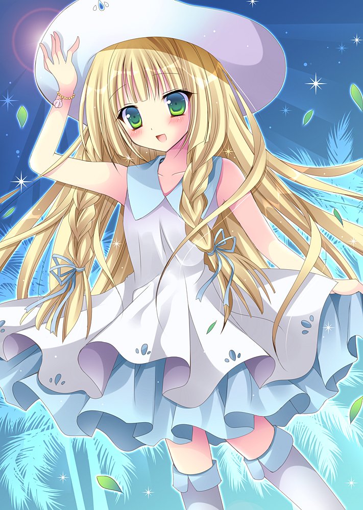 lillie (pokemon and 1 more) drawn by kirishima_riona