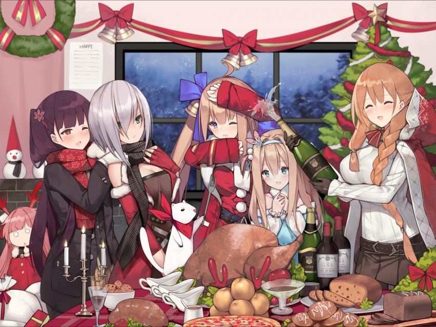 springfield, suomi, ntw-20, fal, wa2000, and 1 more (girls' frontline) drawn by suisai_(suisao)