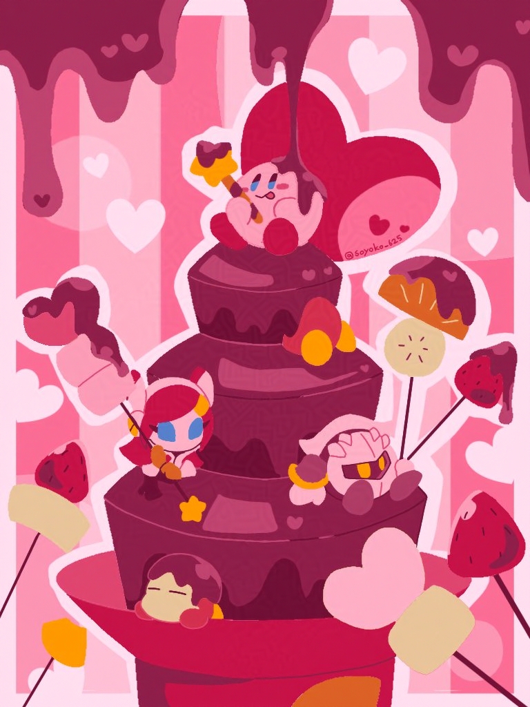 kirby, meta knight, waddle dee, and susie (kirby and 1 more) drawn by soyoko