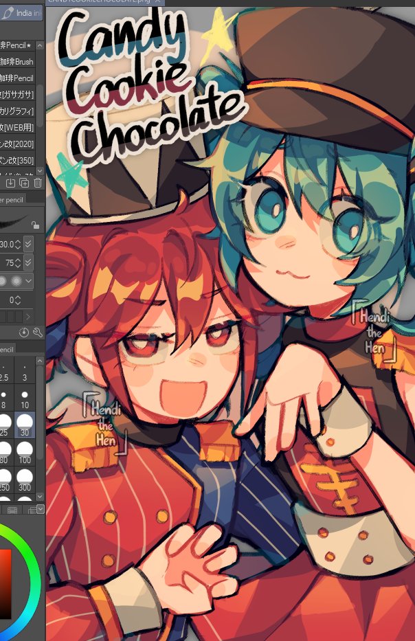 hatsune miku and kasane teto (vocaloid and 2 more) drawn by hendithehen