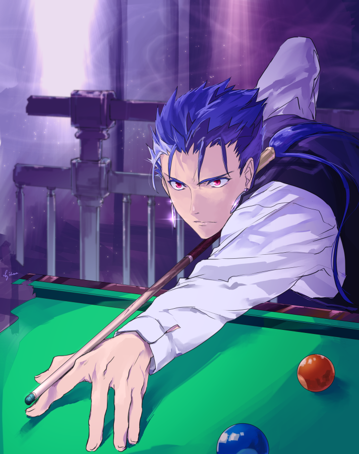 cu chulainn (fate and 1 more) drawn by iz_izhara