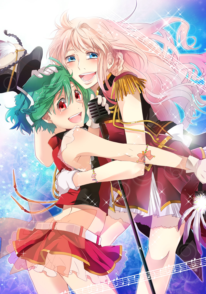 sheryl nome and ranka lee (macross and 2 more) drawn by gen_(enji)
