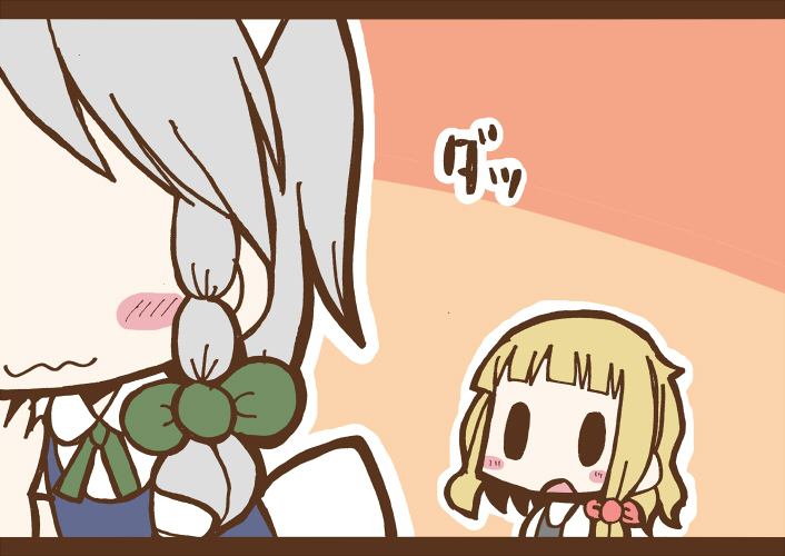 kirisame marisa and izayoi sakuya (touhou) drawn by adomi