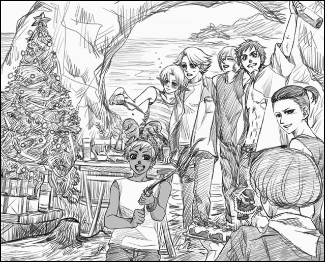 lazlo, paula, jewel, snowe vingerhut, keneth, and 2 more (gensou suikoden and 1 more) drawn by broken-land