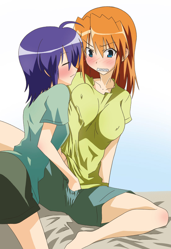 subaru nakajima and teana lanster (lyrical nanoha and 1 more) drawn by paopa_ship