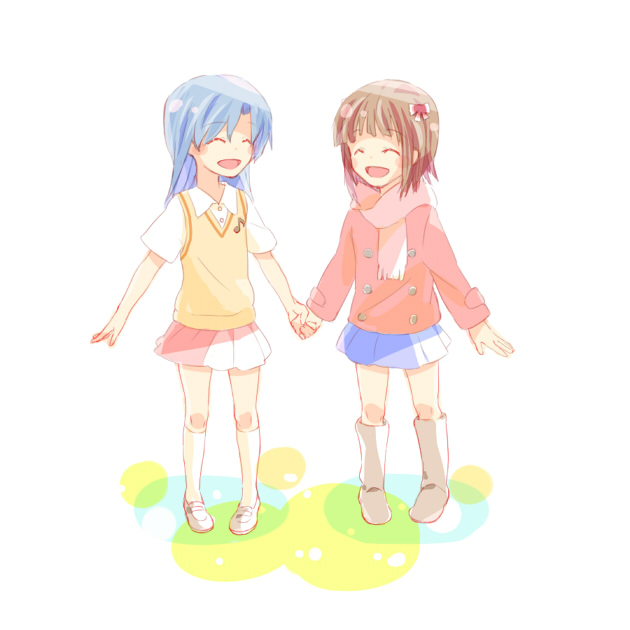 kisaragi chihaya and amami haruka (idolmaster) drawn by sou_(tuhut)