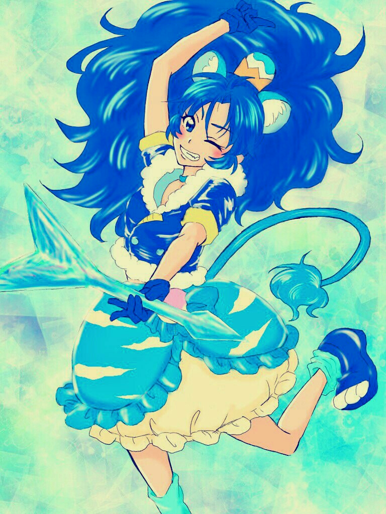 tategami aoi (precure and 1 more) drawn by nokocut_(zonotan)
