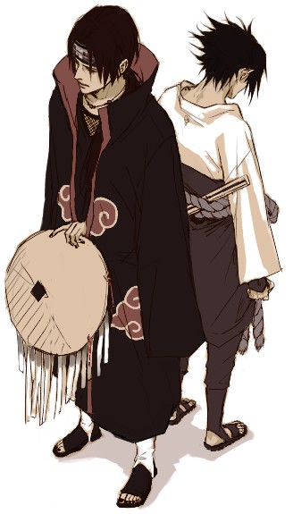uchiha sasuke and uchiha itachi (naruto) drawn by lily_(artist)