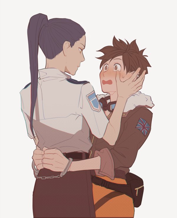tracer and widowmaker (overwatch and 1 more) drawn by kaiui16
