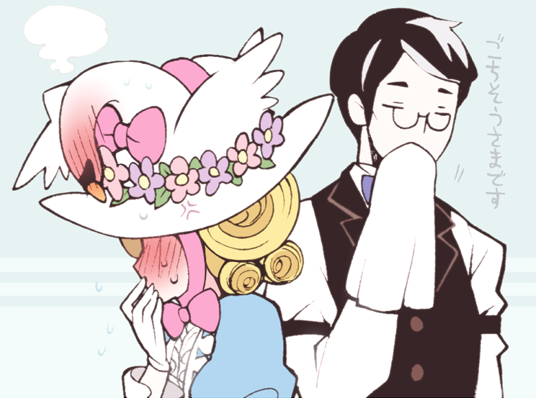 satoru hosonaga and jezaille brett (ace attorney and 2 more) drawn by minashirazu