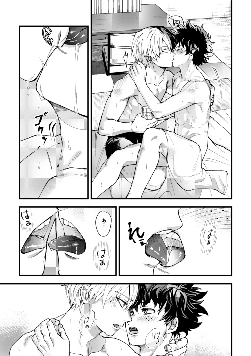 midoriya izuku and todoroki shoto (boku no hero academia) drawn by dadamomocha_toomato