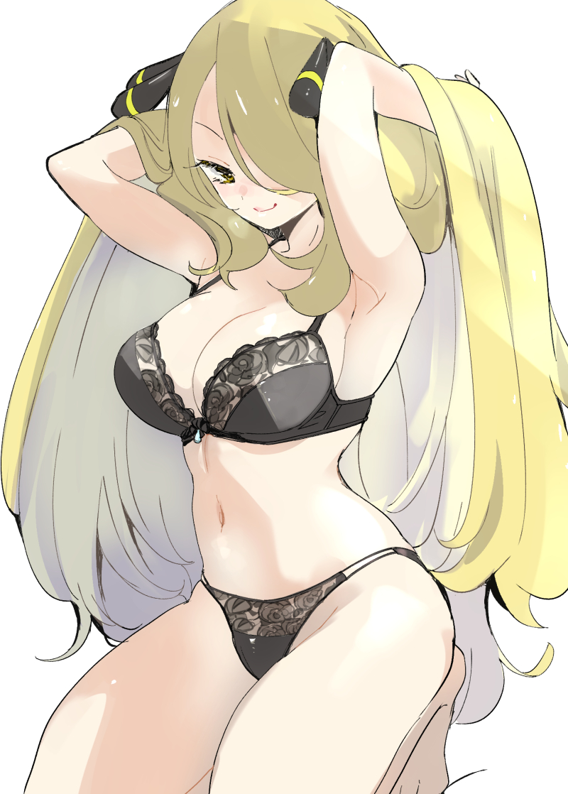 cynthia (pokemon and 1 more) drawn by chorimokki