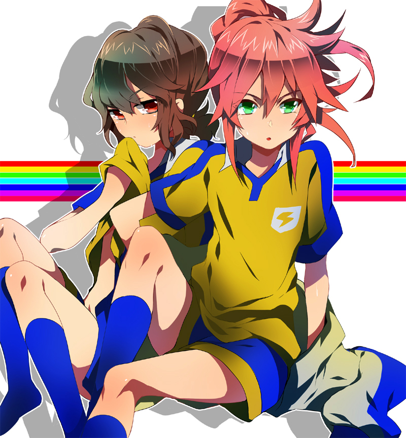 kirino ranmaru and shindou takuto (inazuma eleven and 1 more) drawn by akishima_kei