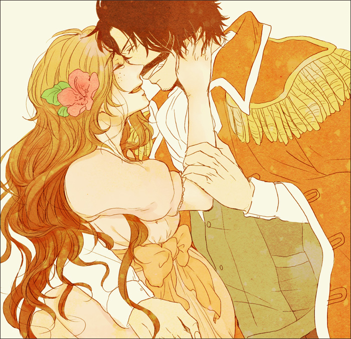 gol d. roger and portgas d. rouge (one piece) drawn by tettan