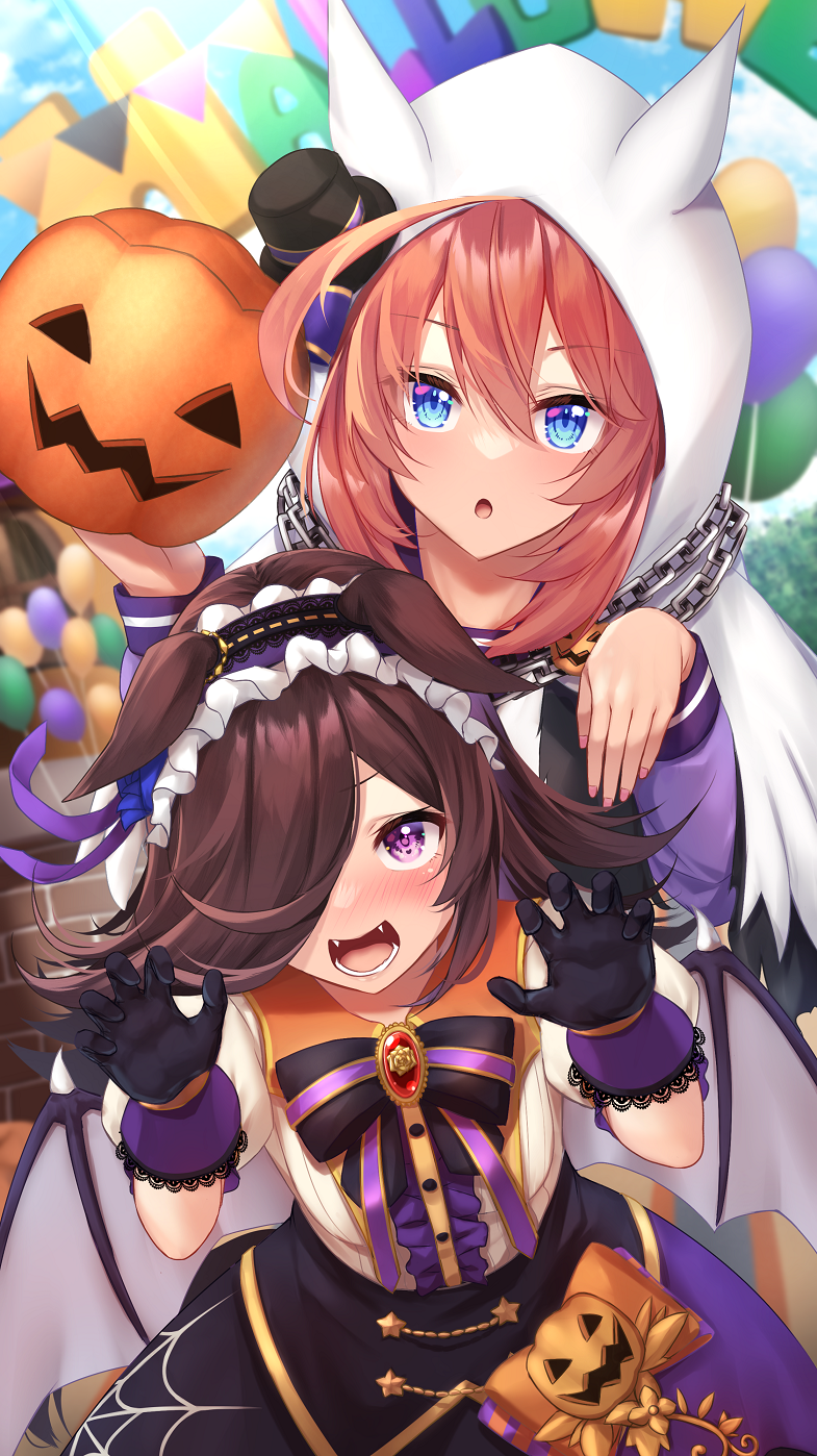 rice shower and mihono bourbon (umamusume) drawn by merxkialis