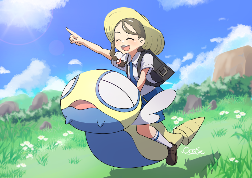 juliana and dunsparce (pokemon and 1 more) drawn by oooise