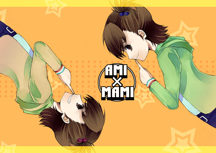 futami mami and futami ami (idolmaster and 1 more) drawn by pos_(shiratama-ya)