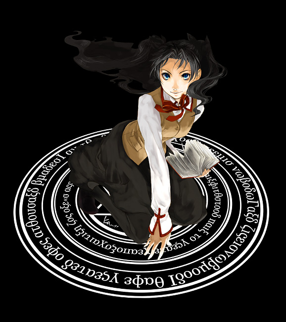 tohsaka rin (fate and 1 more) drawn by katsura_(+araka)