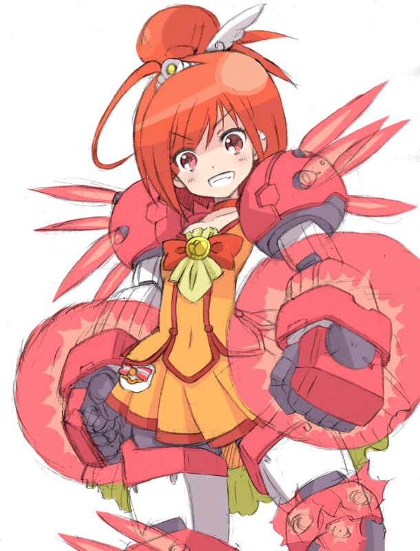 hino akane, cure sunny, gundam age-1, and gundam age-1 titus (gundam and 3 more) drawn by kannagi_kaname