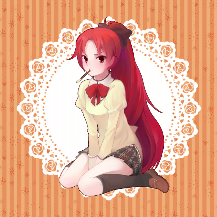 sakura kyoko (mahou shoujo madoka magica) drawn by tenteko_(darasido)
