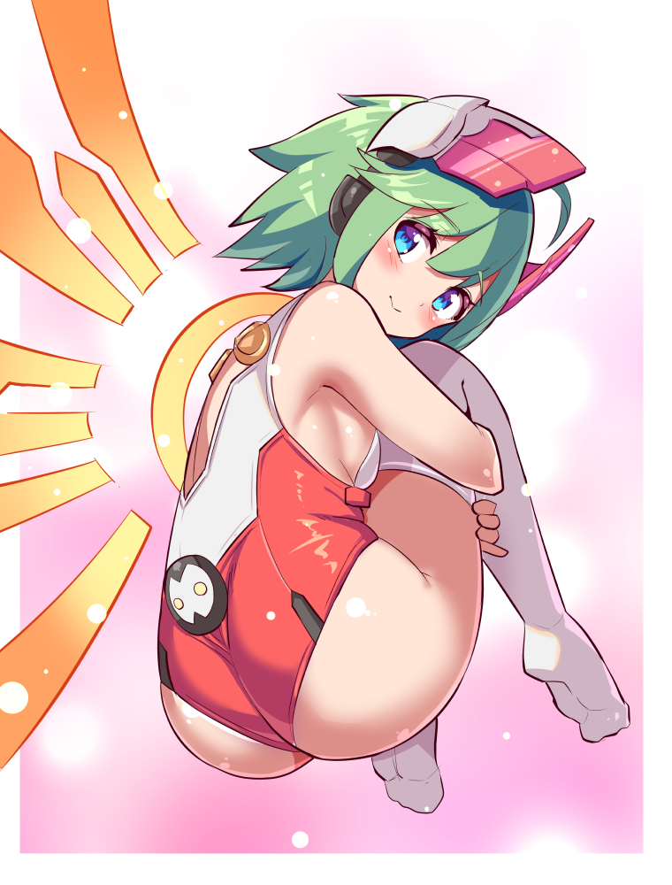 roro (azure striker gunvolt and 1 more) drawn by cougar_(cougar1404)
