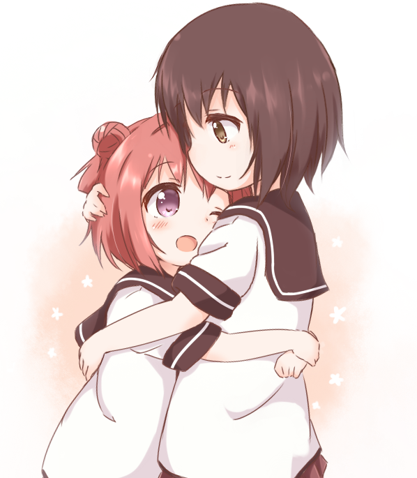 akaza akari and funami yui (yuruyuri) drawn by araki495